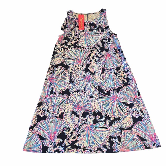 Lilly Pulitzer Dress Luella Deep Sea Navy Blue XS - Picture 5 of 11